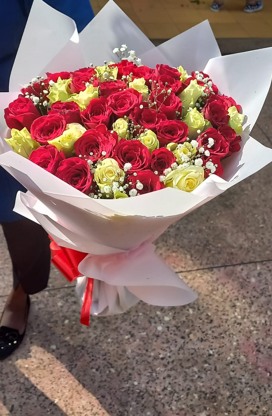 Blooming hand flowers